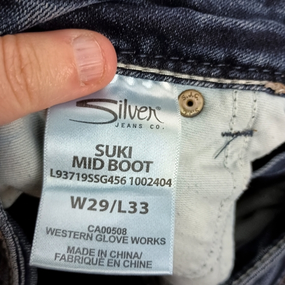 Silver Jeans Suki Blue Straight Leg Classic Denim (#1,426) - Picture 4 of 10